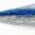 Blue and silver synthetic fishing lure strands.
