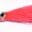 Bright red fishing lure with a googly eye and shiny strands.