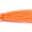 A bundle of orange synthetic bristles with a metal ferrule.