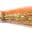Close-up of a shiny, multicolored lure or tassel with orange and gold strands.